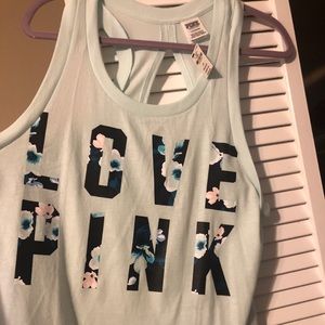 NWT muscle tank floral open back